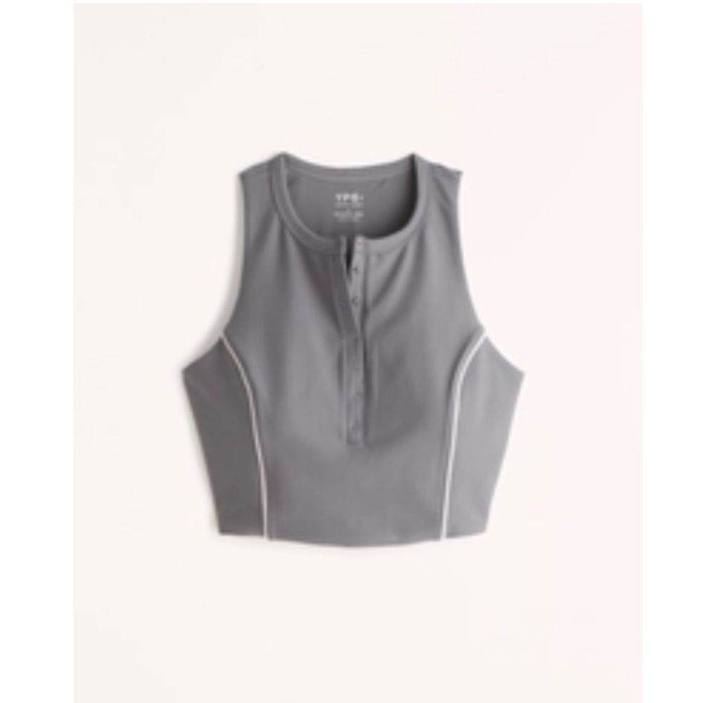 NEW Abercrombie & Fitch YPB sculptLUX Curve Love Plunge Henley Slim Tank size XS